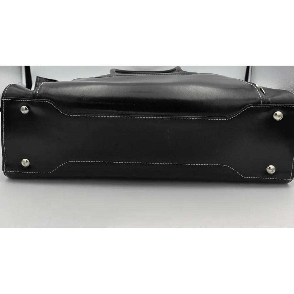 McKlein W Series Lake Forest Womens Italian Leather Laptop Briefcase Black 94335